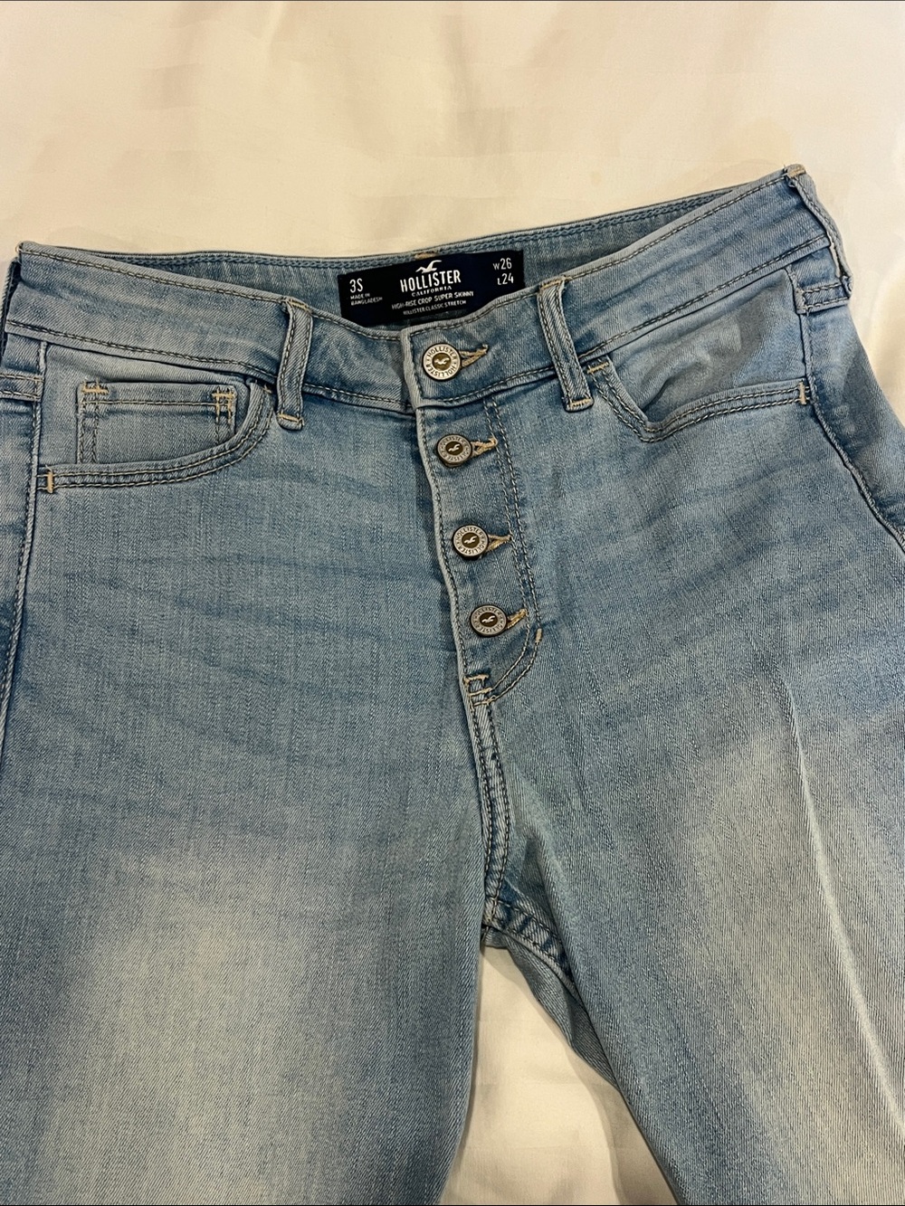 Hollister Women's High-Rise Crop Super Skinny Jeans